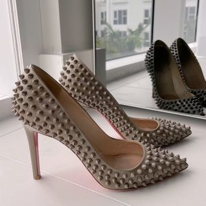 Christian Louboutin High Heels with signature Spikes Size 7.5